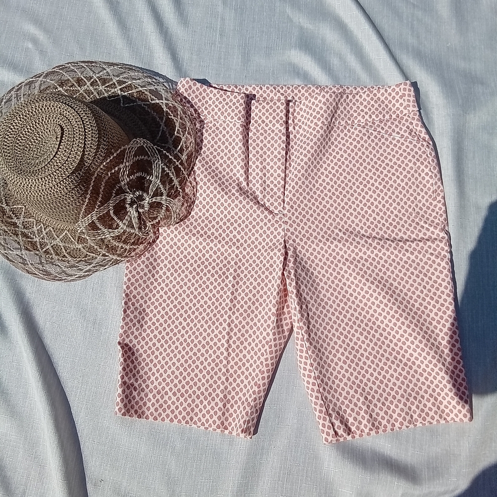 Attyre Pink Geometric Print Bermuda Shorts Hat NOT included